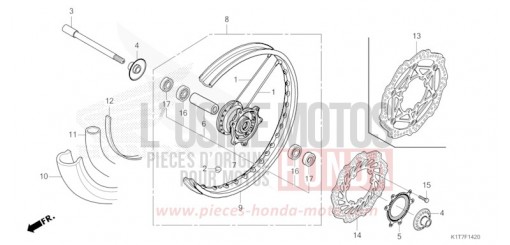 ROUE AVANT CRF300LAP de 2023
